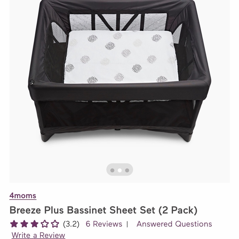4moms Breeze Plus Bassinet Sheet Set AND 4Moms Bassinet Breeze Waterproof Sheet